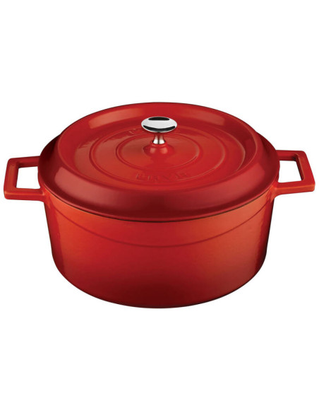 Lava Gjutjärns Gryta 4,5L Röd. D24cm