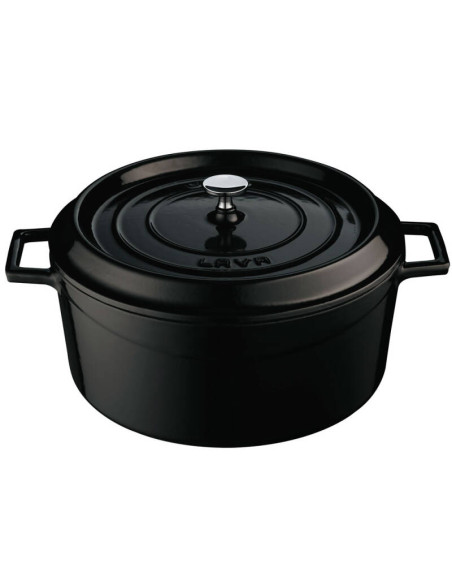 Lava Gjutjärns Gryta 6,7L Svart. D28cm, H12,5cm